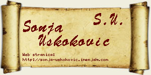 Sonja Uskoković vizit kartica